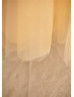 Ivory Lace Champagne Tulle Tea Length Flower Girl Dress